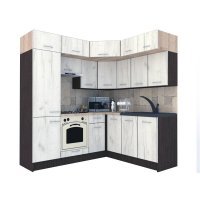 Bucatarie de Colt BIG GENA NEW ST. 180-210, Wenge / Decor K001